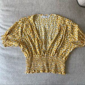 Faithful Brand cropped low v-neck top